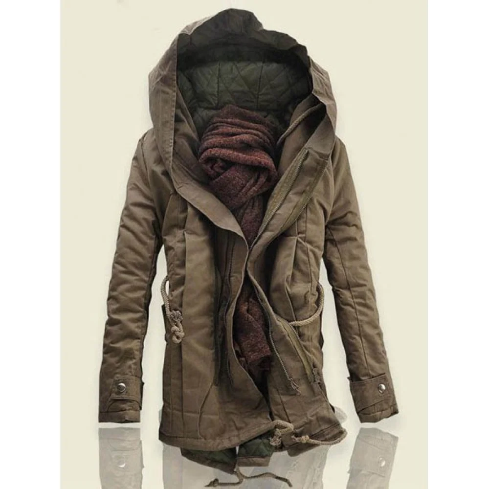 Camouflage SImple Couple Cotton Coat - Coffee Fansmadedirect