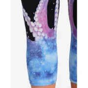 Capri Printed High Waist Pants - idnight Blue Fansmadedirect
