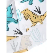 Cartoon Dinosaur Print Button Up hirt - White Fansmadedirect
