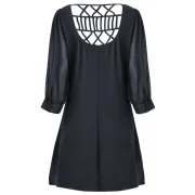 Casual Chiffon hift Dress - Black Fansmadedirect