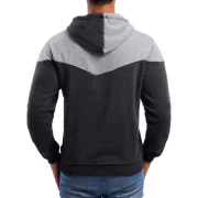 Casual Contrast Color Drawstring Hoodie - Dark Gray Fansmadedirect