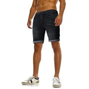 Casual Drawstring Jeans Shorts - Black Fansmadedirect