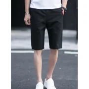 Casual Elastic Shorts for Men - Black Fansmadedirect