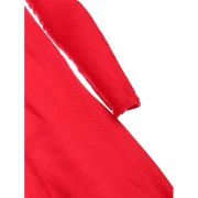 Casual Long Sleeve Jersey Swing Dress - Red Fansmadedirect