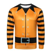Casual Pullover Stripe Sleeve Sweatshirt - Dark Orange Fansmadedirect