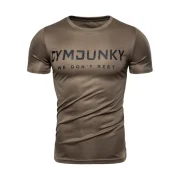 Casual Style etter Print T-shirt - Coffee Fansmadedirect