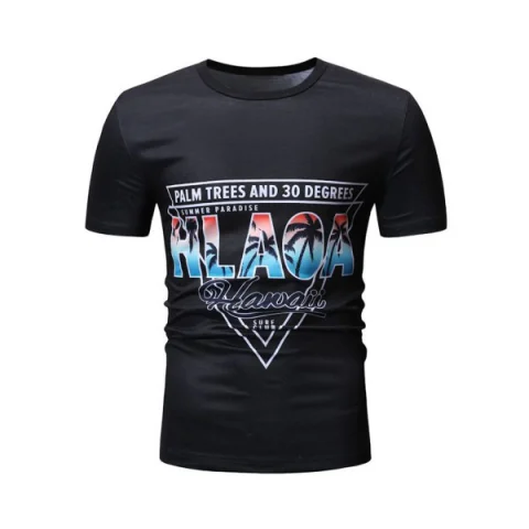 Casual Style Graphic Print T-shirt - Black Fansmadedirect