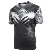 Chains Cross Animal Print Short Sleeves T-shirt - Fansmadedirect