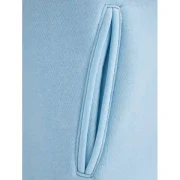 Chic Hooded Long Sleeve Color Block Pocket Design Women's Hoodie - Blue And White Fansmadedirect