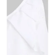 Chiffon Flounce Overlap Cami Tank Top - White Fansmadedirect