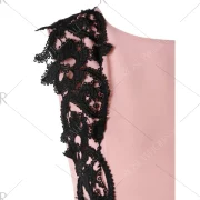 Chiffon Panel High Waisted Sleeveless Dress - Apricot Fansmadedirect