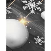 Christmas Ball nowflake Print Pullover Hoodie - Black Fansmadedirect