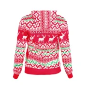 Christmas Cap Print Pullover Hoodie - Red Fansmadedirect