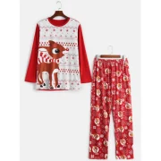 Christmas Elk Print Family Pajama - Kid Fansmadedirect