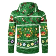 Christmas Football Printed Pullover Hoodie - Jungle Green Fansmadedirect