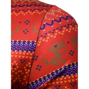 Christmas Geometric Dinosaur Printed Crew Neck T-shirt - Fansmadedirect