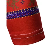 Christmas Geometric Dinosaur Printed Crew Neck T-shirt - Fansmadedirect