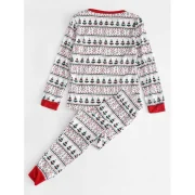Christmas Geometric Tree Print Family Pajama Sets - Mom Fansmadedirect
