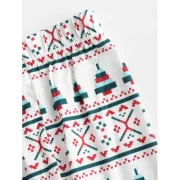 Christmas Geometric Tree Print Family Pajama Sets - Mom Fansmadedirect