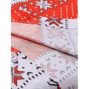 Christmas Geometry Elk Print Long Sleeves Shirt - Red Fansmadedirect