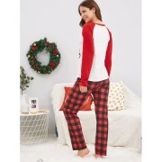 Christmas Letter Print Family Pajamas - Valentine Red Kid Fansmadedirect