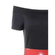 Christmas Off The Shoulder Swing Dress - Red Fansmadedirect