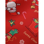 Christmas Santa Claus Print High Waist Dress - Red Fansmadedirect
