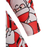 Christmas Santa Claus Print ini T-shirt Dress - Ruby Red Fansmadedirect