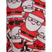 Christmas Santa Claus Print ini T-shirt Dress - Ruby Red Fansmadedirect