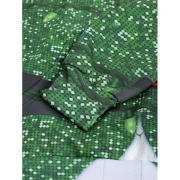 Christmas String Light Faux Collar Printed Drawstring Hoodie - Greenish Blue Fansmadedirect