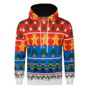 Christmas Tree Cookie Printed Drawstring Hoodie - Fansmadedirect