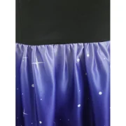 Christmas White Cat Print Sleeveless Flare Dress - Black Fansmadedirect