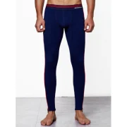 Close-fitting Solid Color Long Johns - Navy Blue Fansmadedirect
