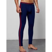Close-fitting Solid Color Long Johns - Navy Blue Fansmadedirect
