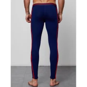 Close-fitting Solid Color Long Johns - Navy Blue Fansmadedirect