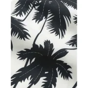 Coconut Palms Print Drawstring Board Shorts - White Fansmadedirect
