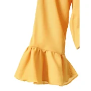 Cold houlder Bell leeve Blouse - Bright Yellow Fansmadedirect