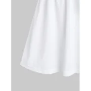 Cold Shoulder Solid T Shirt - White Fansmadedirect