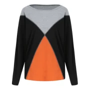 Color Block Batwing leeve T-shirt - Black Fansmadedirect