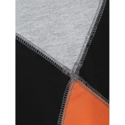 Color Block Batwing leeve T-shirt - Black Fansmadedirect