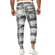 Color Block Geometric Graphic Print Casual Jogger Pants - Fansmadedirect