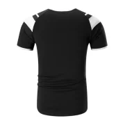 Color Block Panel Raglan leeves Ringer Tee - Black Fansmadedirect