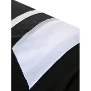 Color Block Panel Raglan leeves Ringer Tee - Black Fansmadedirect