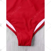 Color Block Shelf Bra One-piece Swimsuit - Fansmadedirect