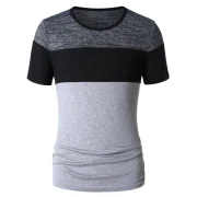 Color Block Space Dye T-shirt - Light Gray Fansmadedirect