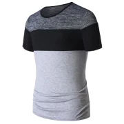 Color Block Space Dye T-shirt - Light Gray Fansmadedirect
