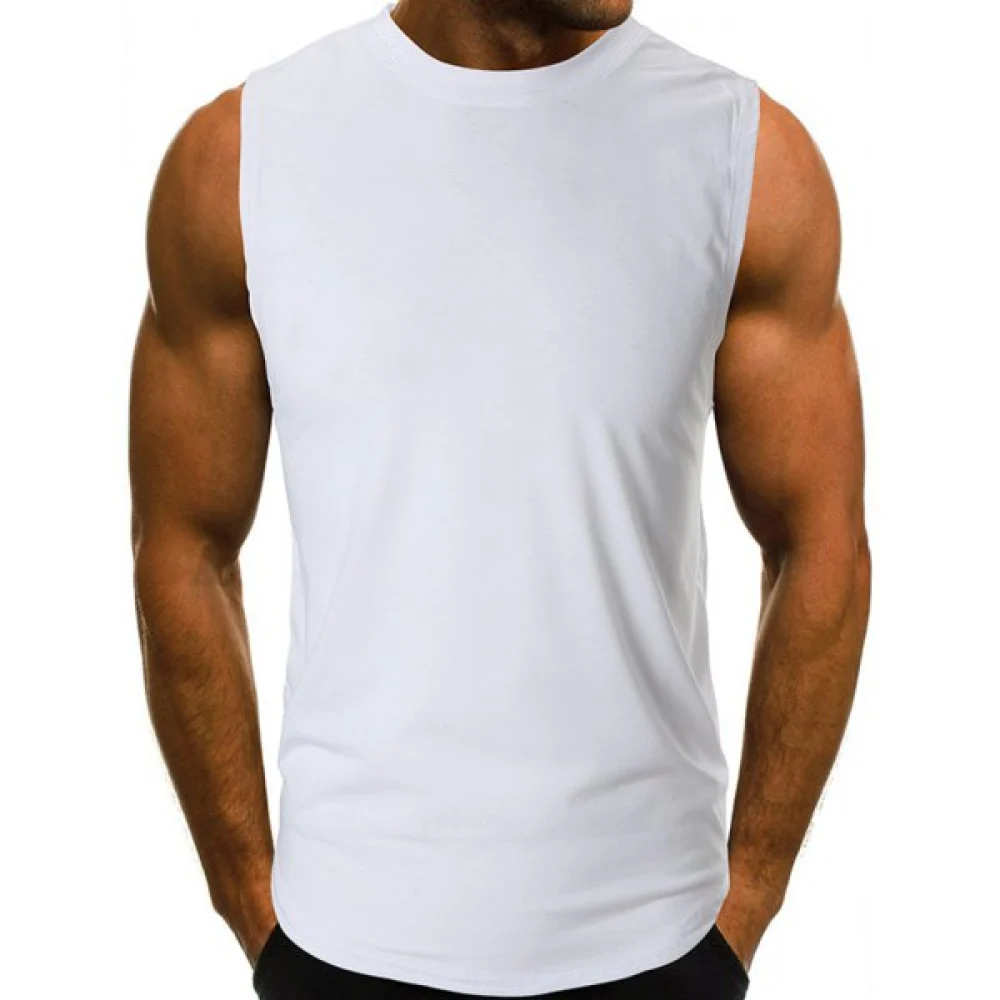 Color Block Splicing Tank Top - White Fansmadedirect