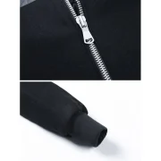 Color Block Zip Up Baseball Jacket - ist Blue Fansmadedirect