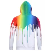 Colorful Painting Dripping Print Pouch Pocket Hoodie - Multi-j Fansmadedirect