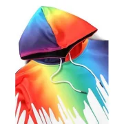 Colorful Painting Dripping Print Pouch Pocket Hoodie - Multi-j Fansmadedirect